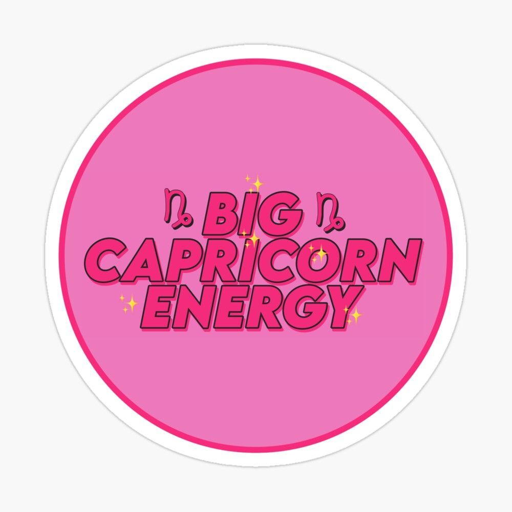 Big Capricorn Energy by gabyiscool' Glossy Sticker by gabyiscool. Capricorn, Capricorn aesthetic, Coloring stickers