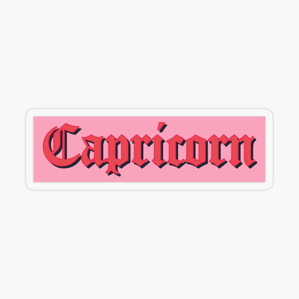 Get my art printed on awesome products. Support me at Redbubble #RBandME /. Capricorn aesthetic, Transparent stickers, Coloring stickers