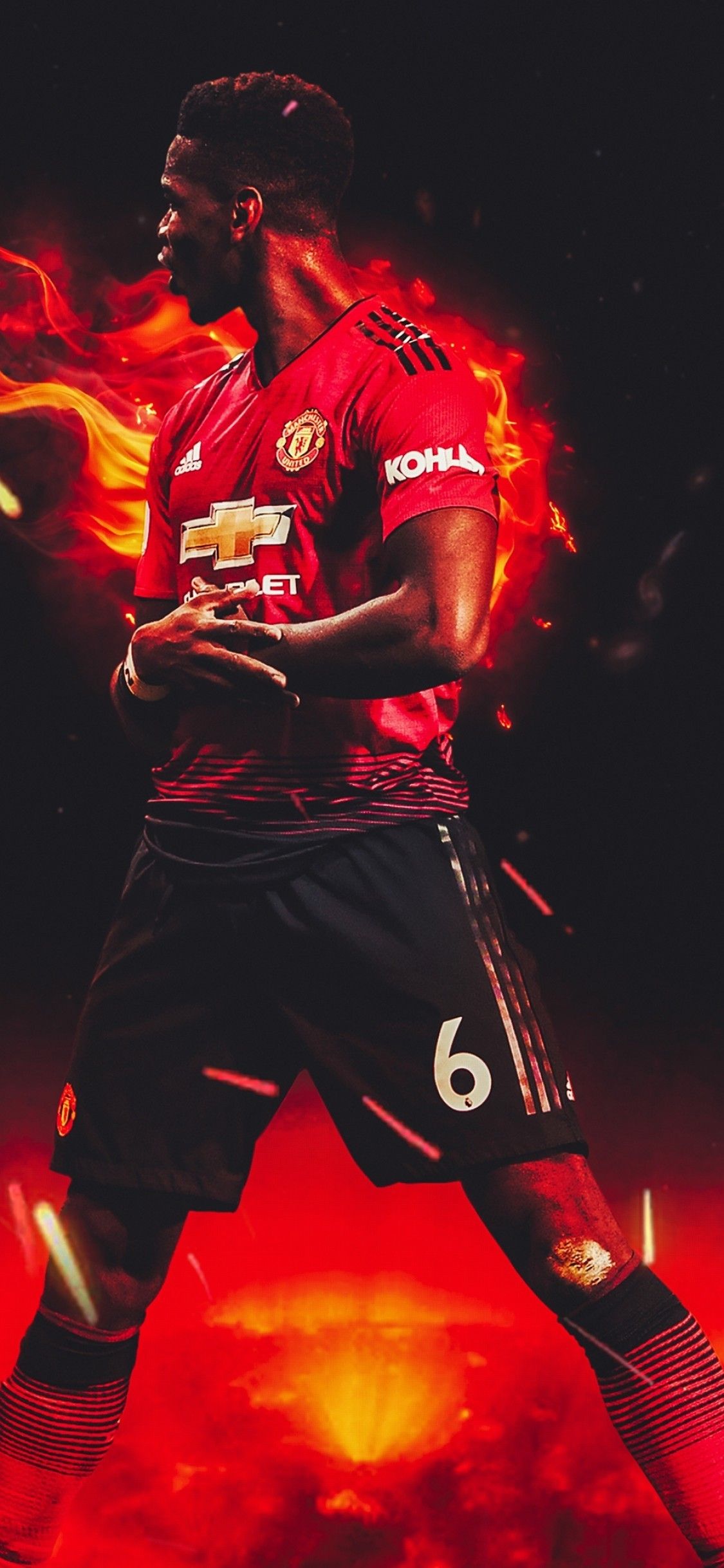 Download 1125x2436 Paul Pogba, Football Player, Manchester United Wallpaper for iPhone X