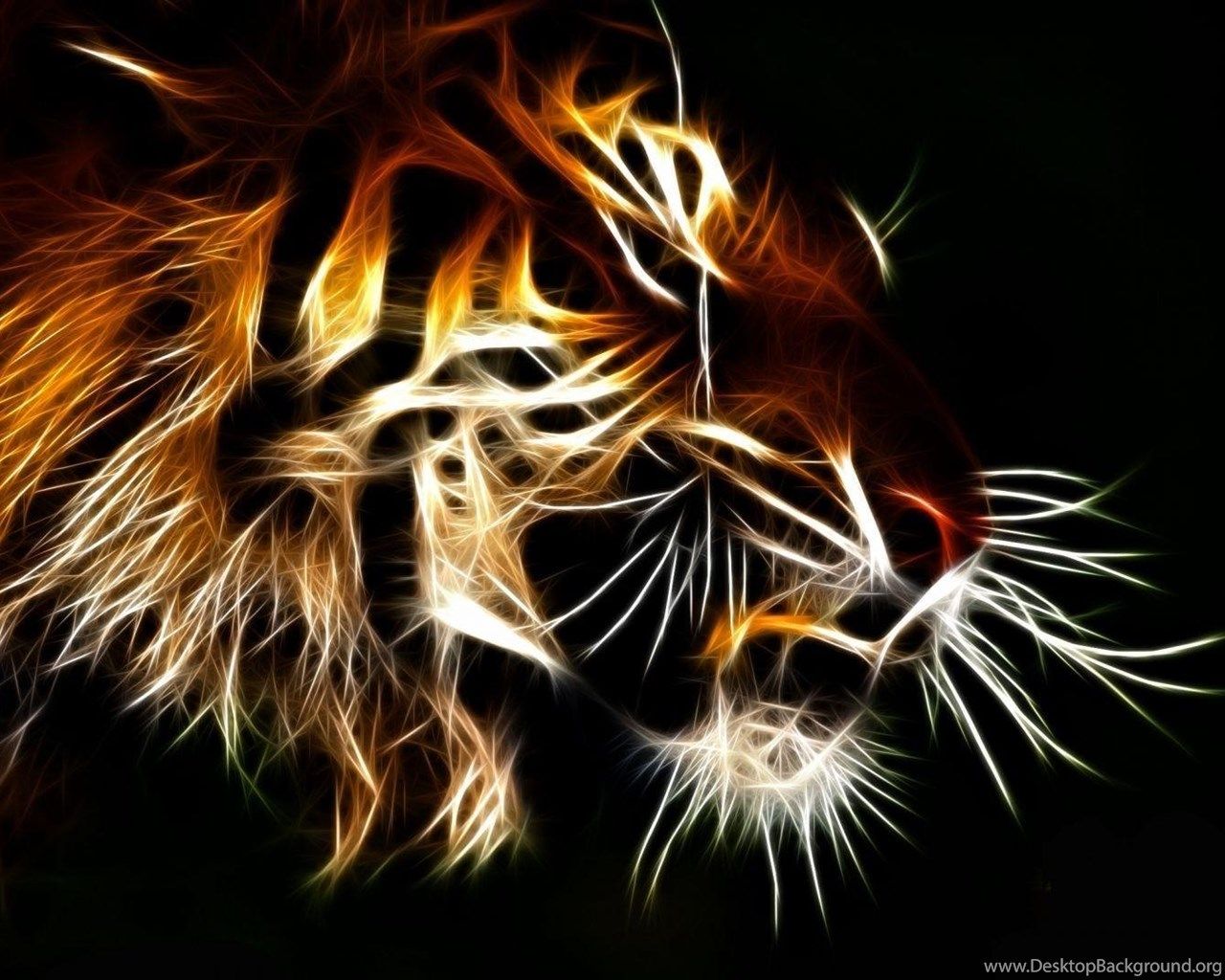 Tiger Art Digital Translucent Tiger HD Wallpaper, Desktop. Desktop Background