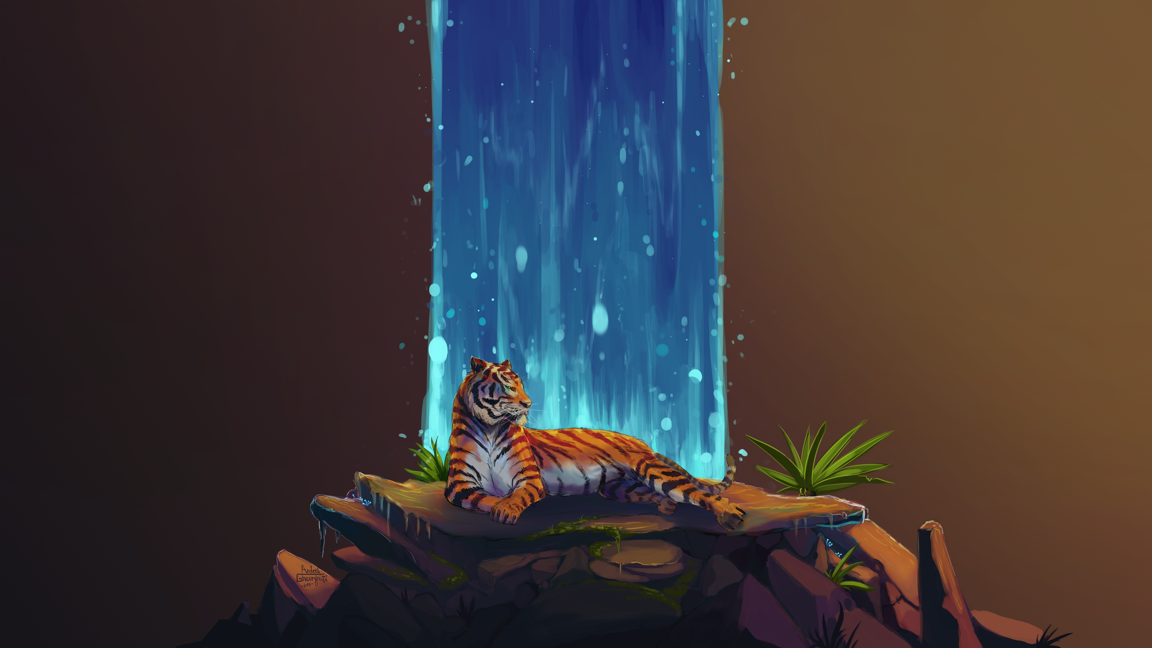 Tiger Wildlife Artwork Wallpaper