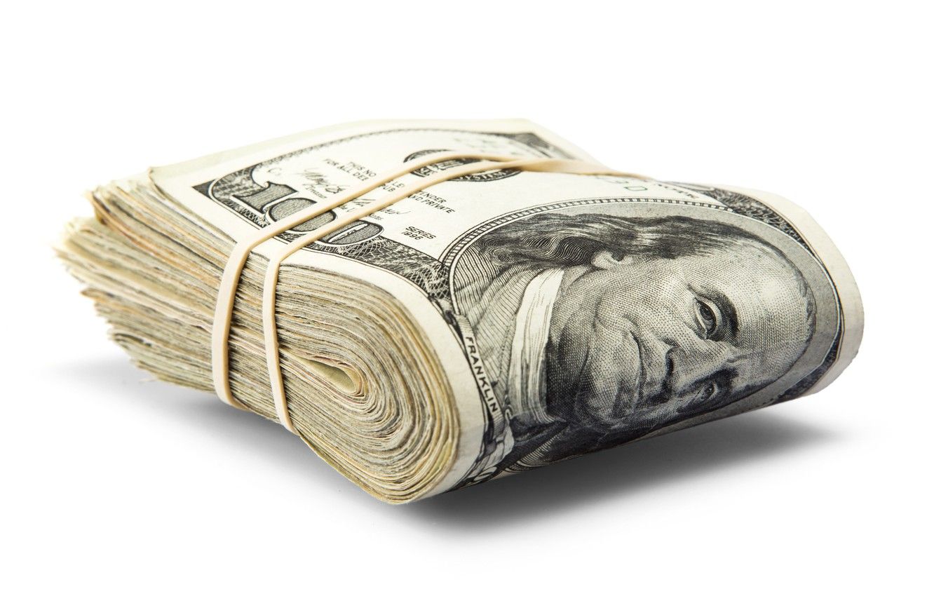 Wallpaper money, dollars, Franklin, elastic band image for desktop, section разное