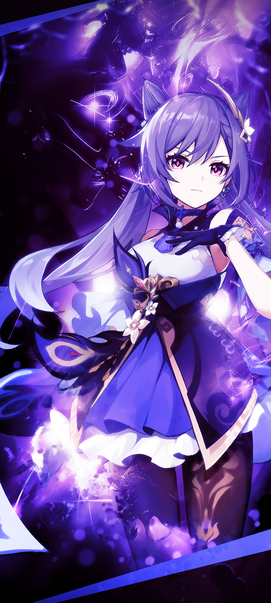 Keqing Background for mobile devices, Genshin_Impact
