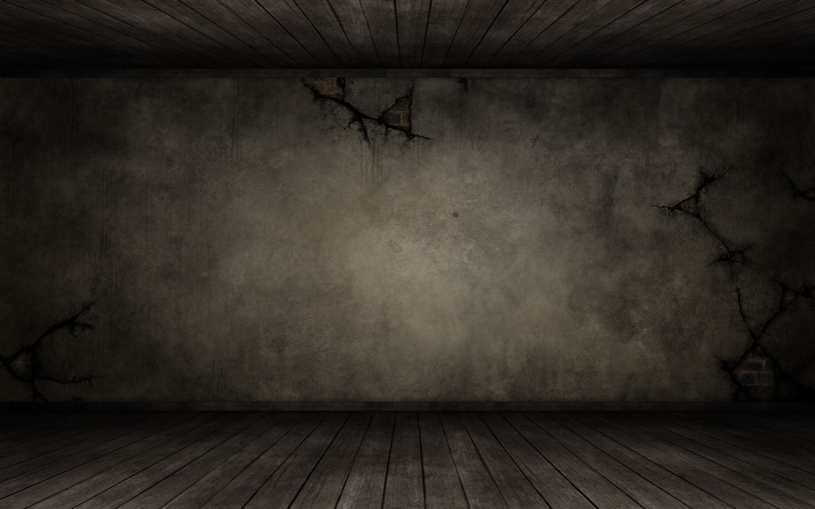 dark haunted living room
