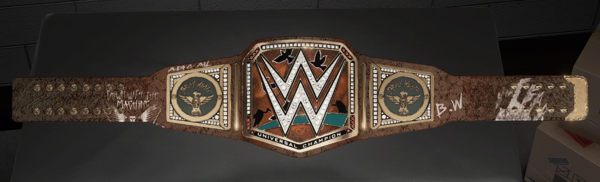 PS4 Uploaded this Custom Bray Wyatt Universal Championship, Hashtags in comments