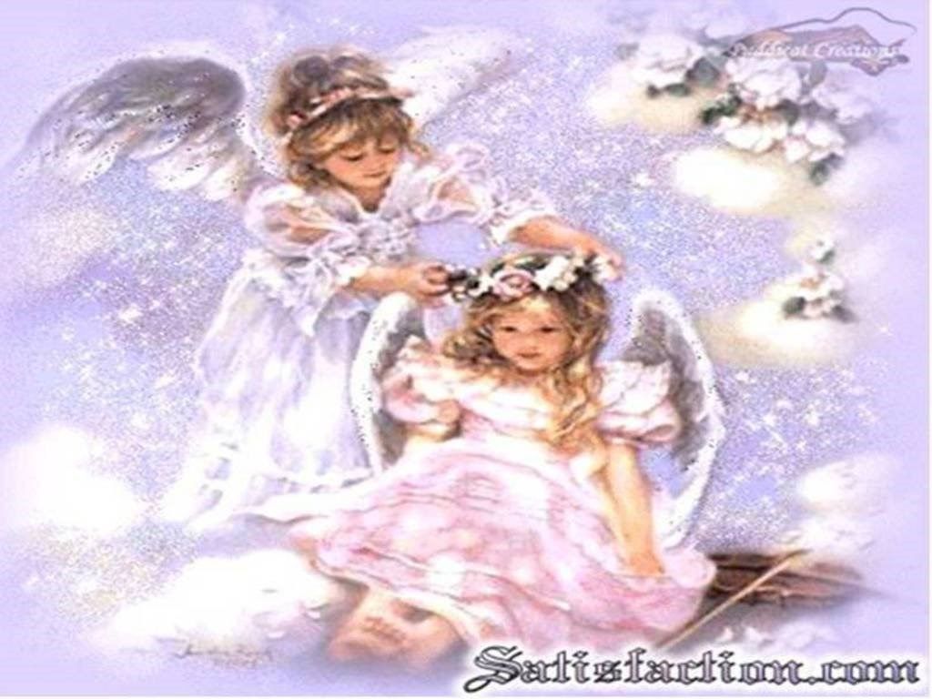 Wallpaper Little Angels Christmas Baby Angel 1024x768 Desktop Background