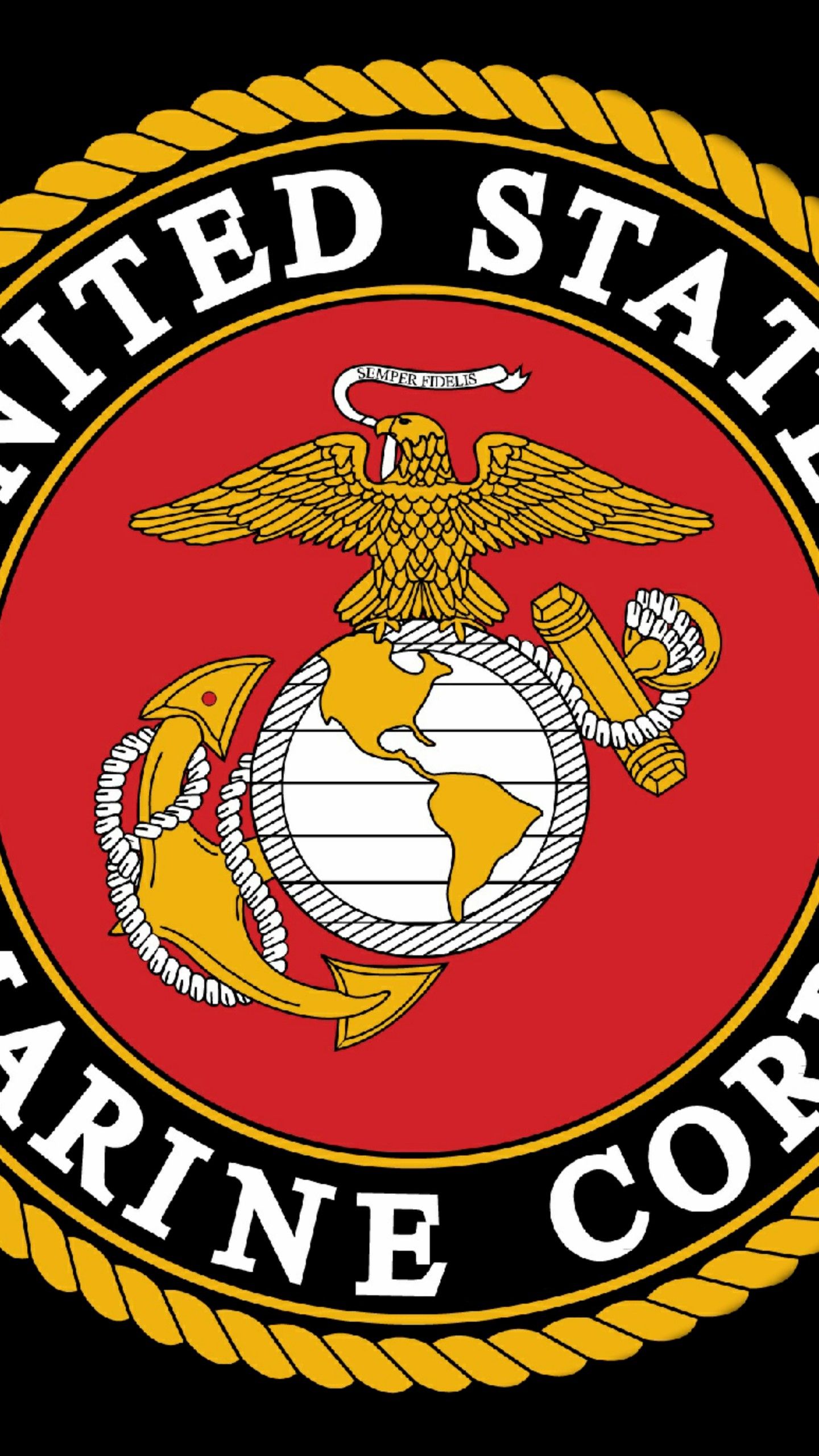Wallpaper United States Marine Corps, Emblem, Logo, 4K, 8K, Military,. Wallpaper for iPhone, Android, Mobile and Desktop