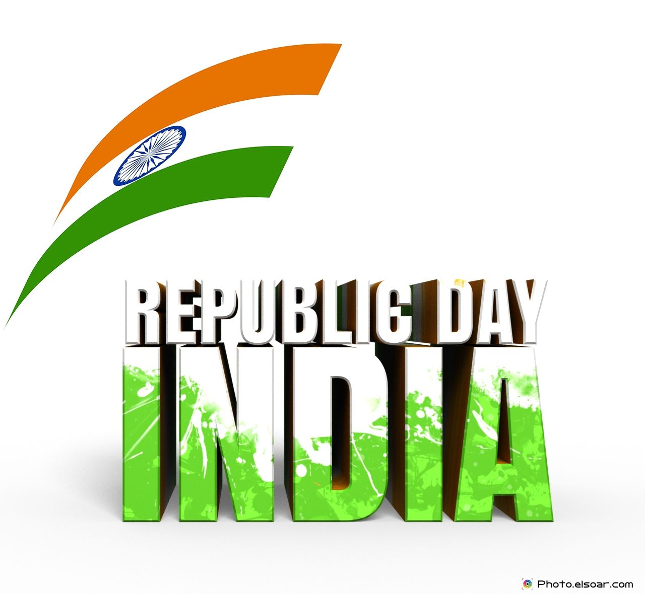 Happy Republic Day 2020 Image with Stylish Indian Flag Wallpaper