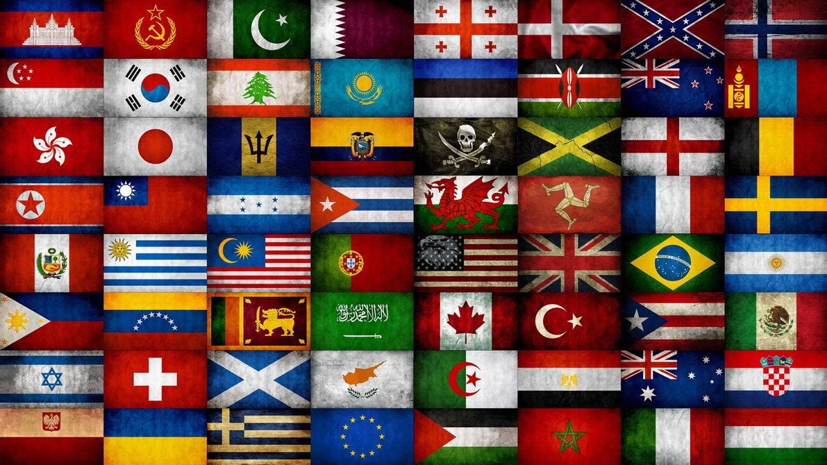Just checking where you're all from. Please type in your country in the comments. And I apologize in advance if your country's flag is not included in the picture
