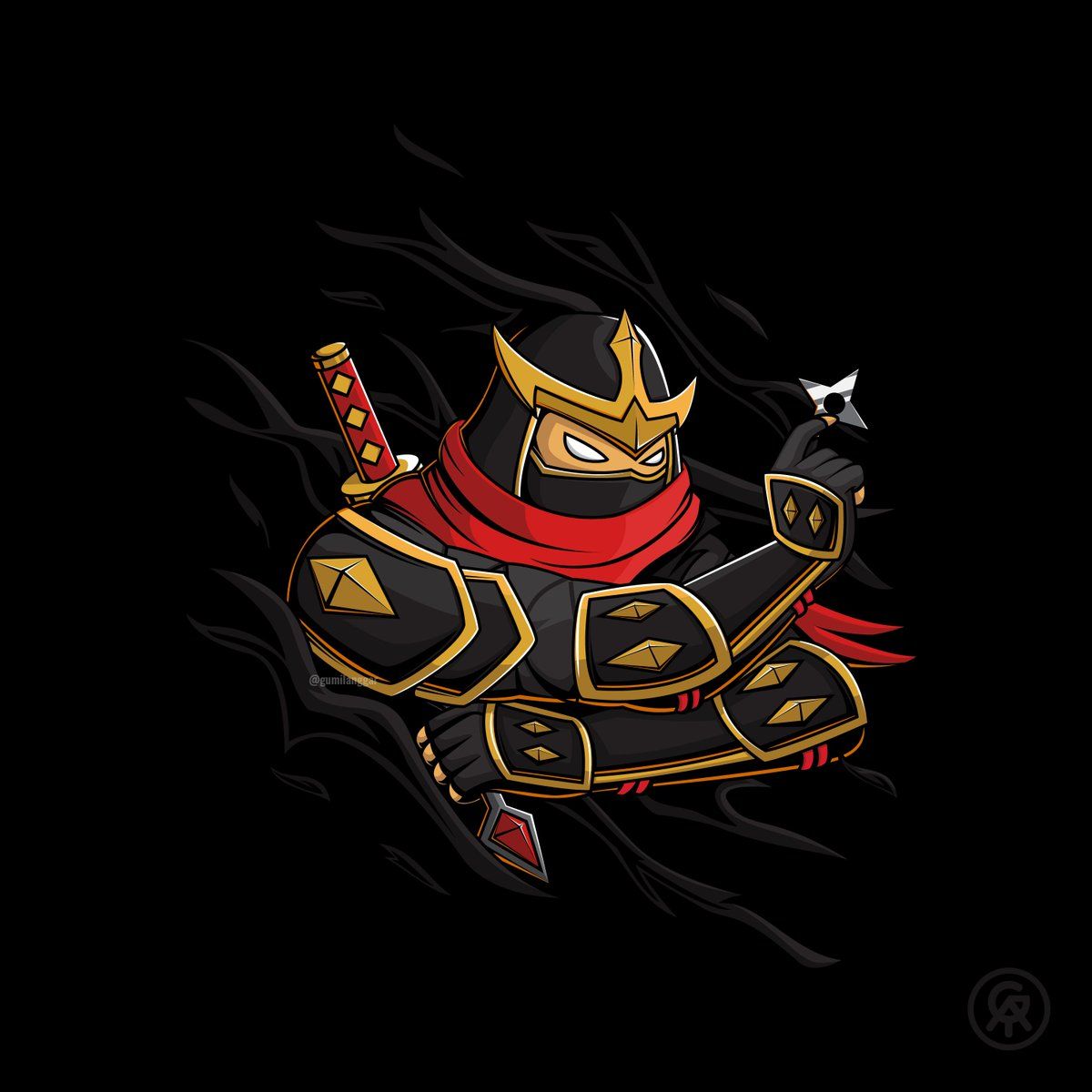 gumilanggar בטוויטר: Hayabusa Shadow Ninja #ninja #shadow #assasin #japan # mlbb #mobilelegends #mgl #mlbbfanart #illustration #artwork #vectorart #drawing #hype #graphicdesigner #freelance #freelancer #tshirtdesign #characterdesign #logo #wallpaper