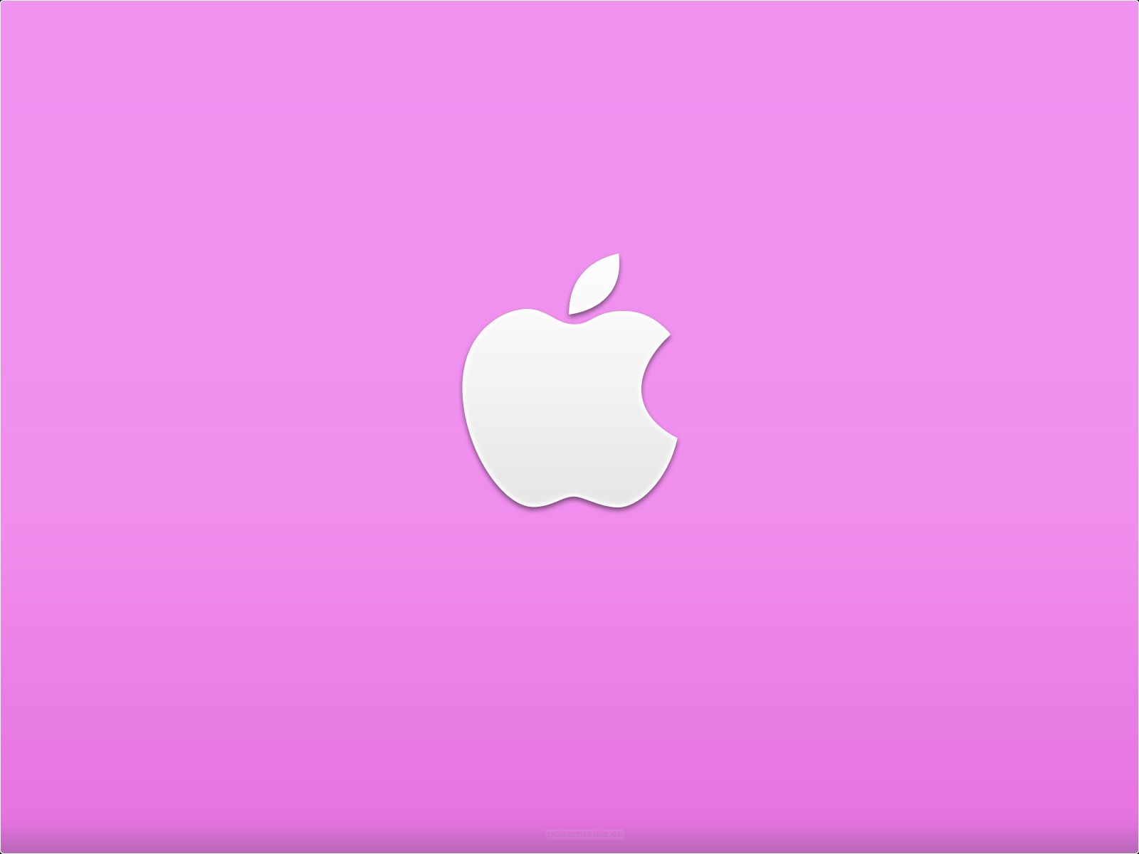 Black and White Wallpaper: Pink Apple Logo Wallpaper