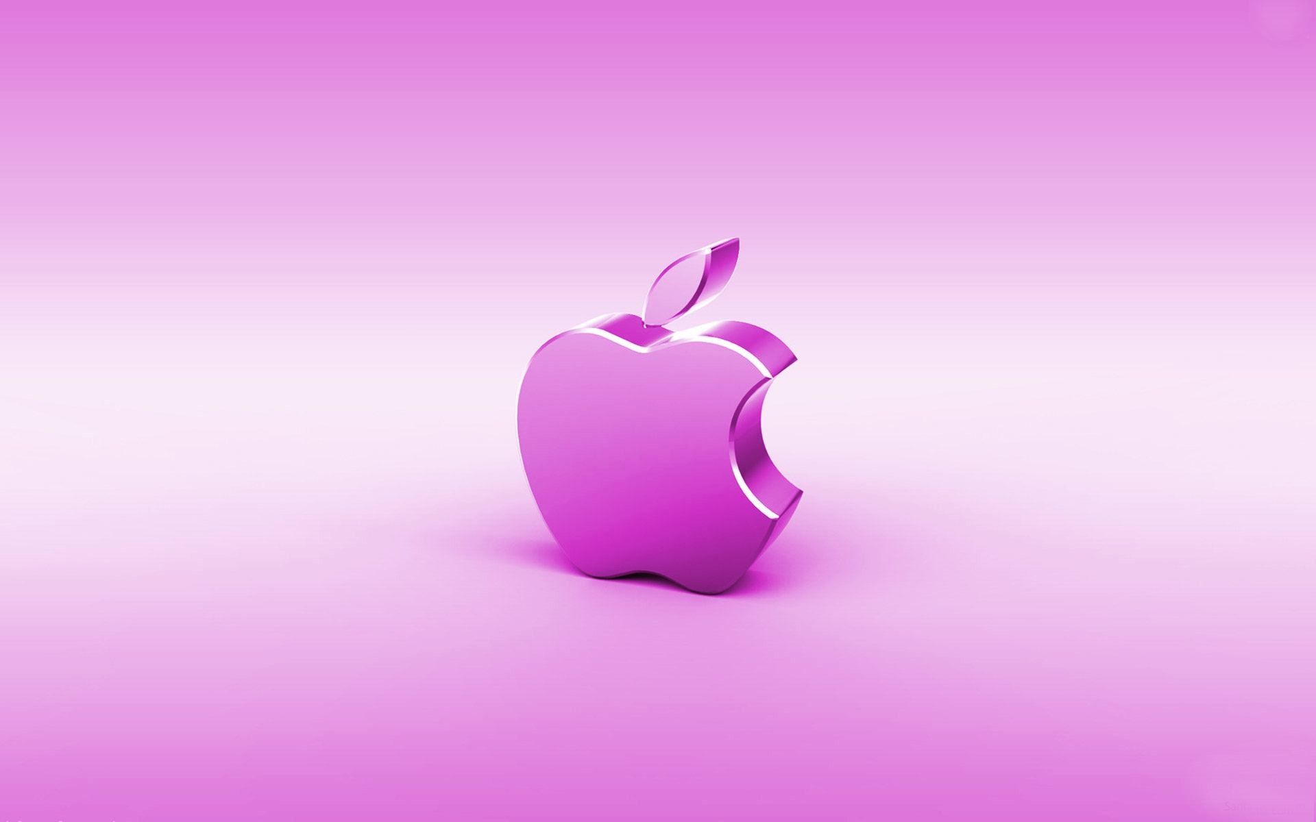 Pink Apple Logo Wallpaper HD For Android
