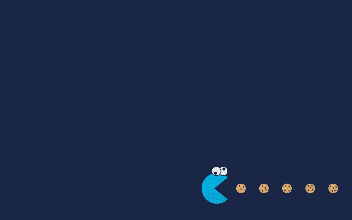 Cookie Monster, Pac Man, Humor, Minimalism Wallpaper HD / Desktop and Mobile Background