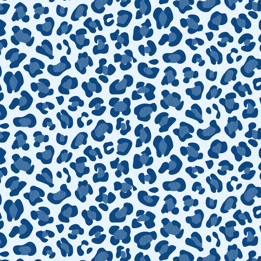 Leopard Print Blue Art Print by Mia Valdez. Cheetah print wallpaper, Blue aesthetic, Blue wallpaper iphone