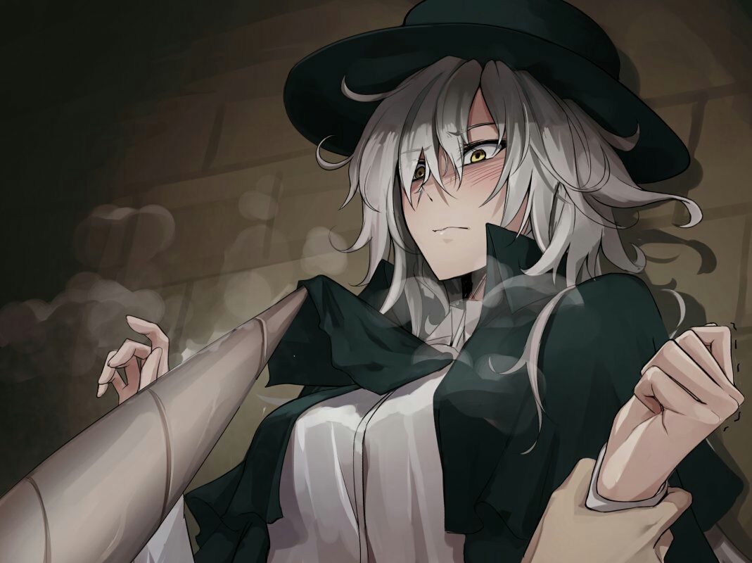 Blush Edmond Dantes Fate Grand Order Fate (series) Genderswap Gray Hair Hat Shijiu (adamhutt) Short Hair Yellow Eyes. Konachan.com.com Anime Wallpaper