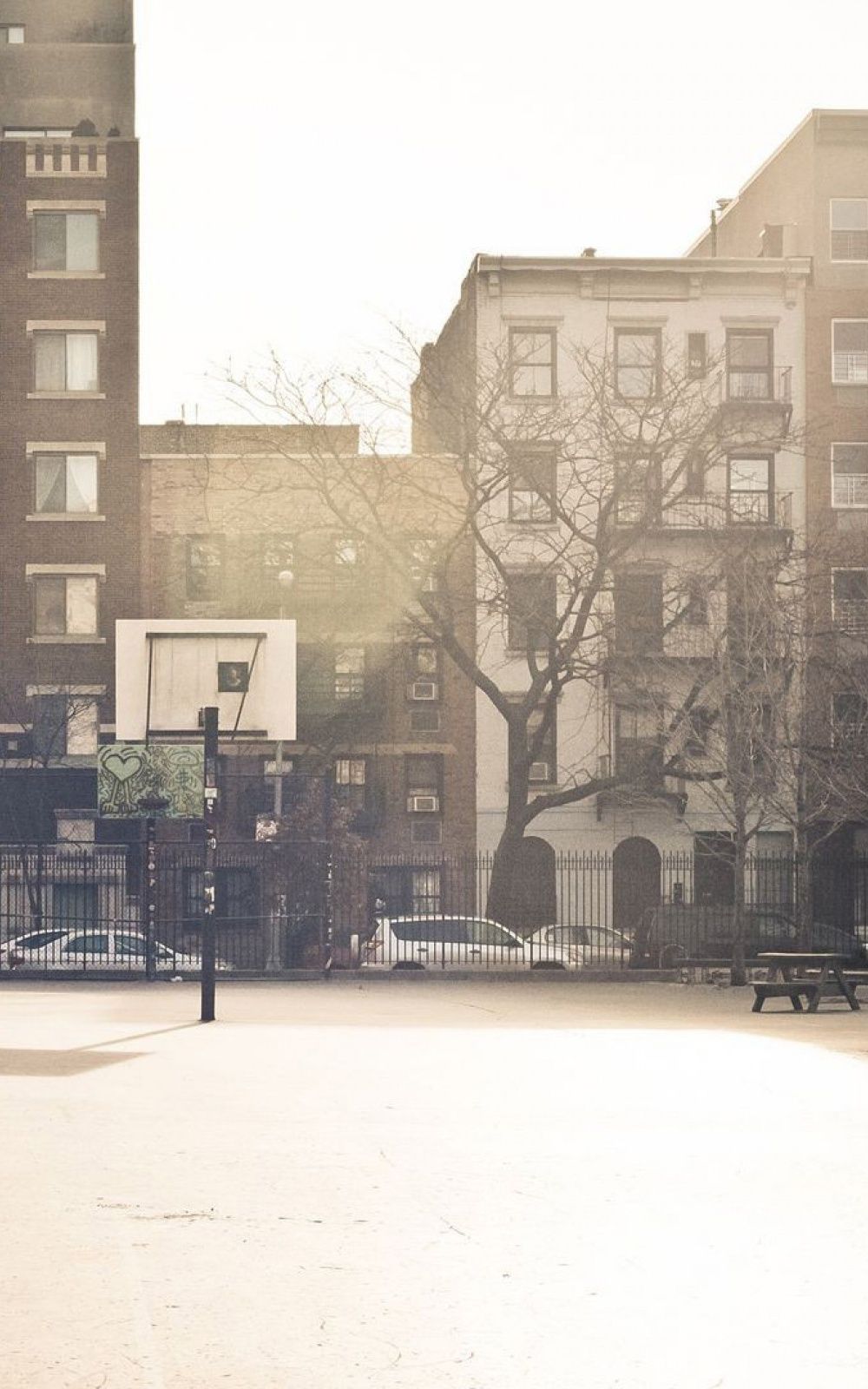 City Basketball Court Android Wallpaper free download