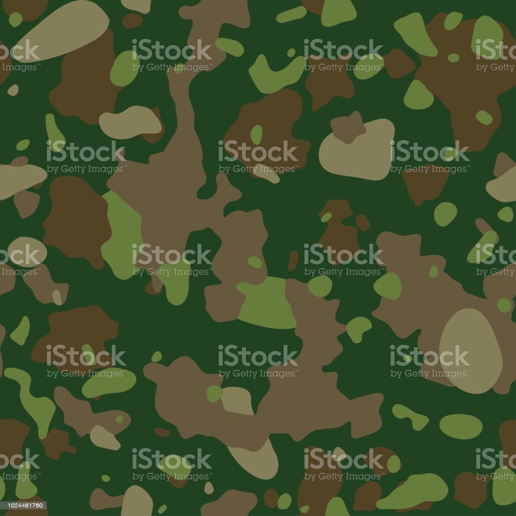 Camouflage Pattern Background Seamless Vector Illustration Classic Military Clothing Style Masking Army Camo Repeat Print For Wallpaper Or Prints On Fabric Blue Sea Colors Marine Texture Stock Illustration Image Now