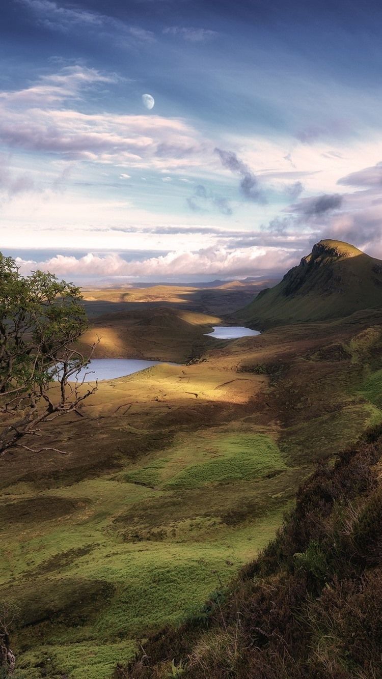 iPhone Wallpaper Scotland, Isle Of Skye, Trees, Lake, iPhone Background