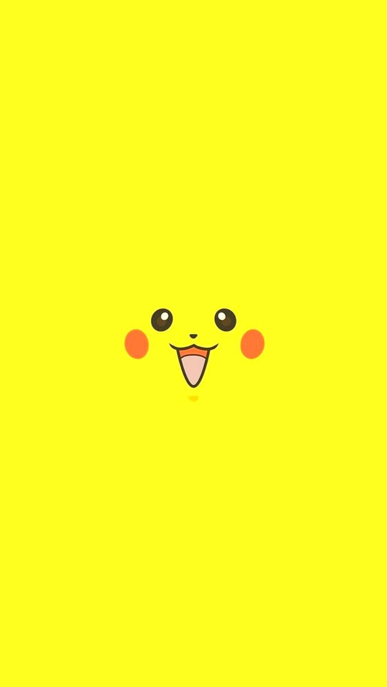 Pikachu Yellow Minimal Android FUll HD 1080p Wallpaper Download Free