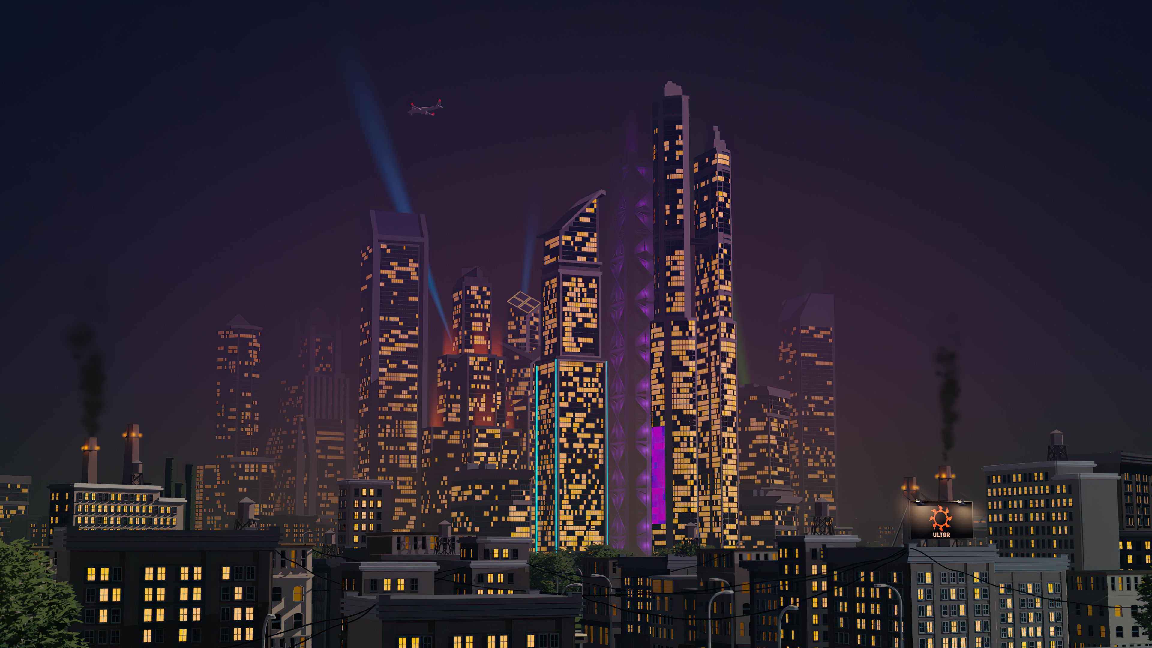 City Buildings Retrowave 4k, HD Artist, 4k Wallpaper, Image, Background, Photo and Picture