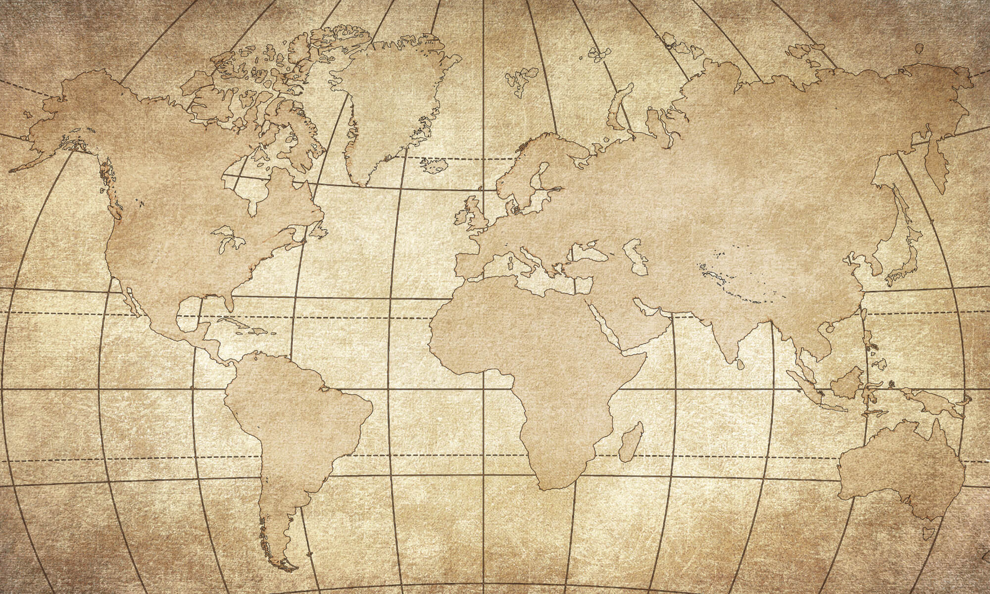 Old Vintage World Map Wallpaper Mural