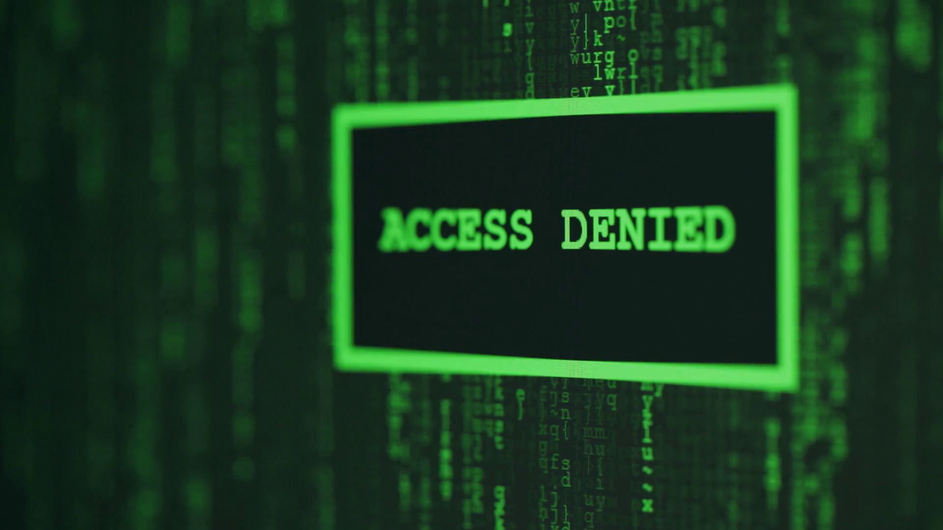 Access denied message on a computer screen. Stock Video Footage