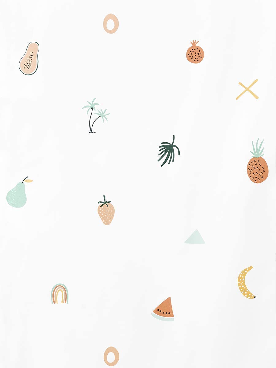 Kenay Home Fruity Wallpaper Children's Wallpaper, Fruit Colours, 53 x 1000 cm: Amazon.co.uk: Kitchen & Home