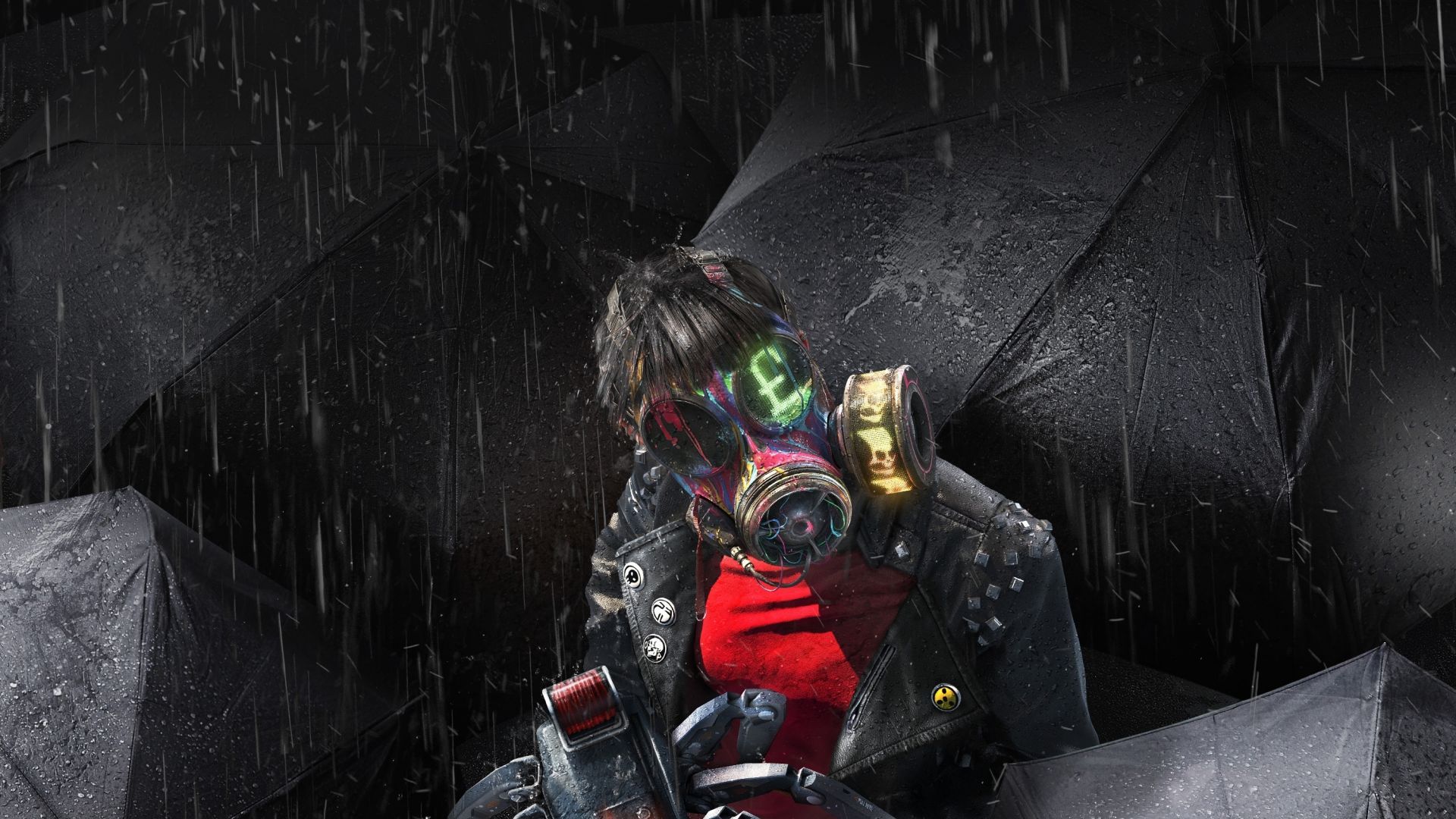Desktop wallpaper watch dogs: legion, colorful mask, video game, xbox one, playstation HD image, picture, background, d42b59
