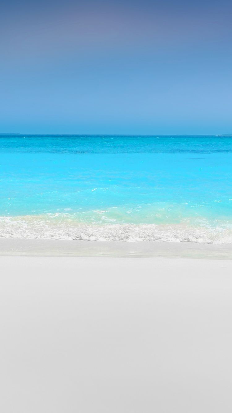 Download Sea, white sand, nature, beach wallpaper, 750x iphone iPhone 8