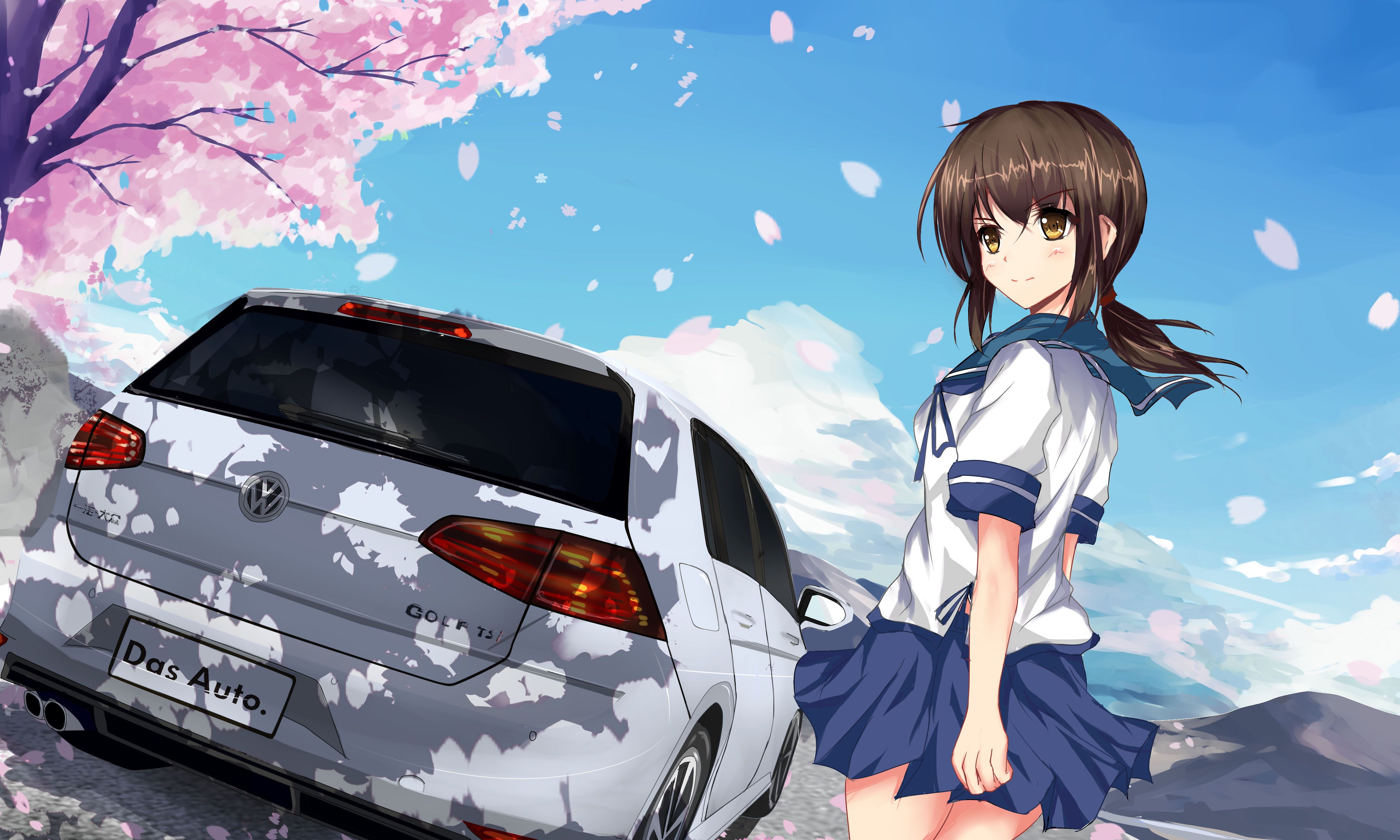 Anime Car Girl Wallpapers - Wallpaper Cave