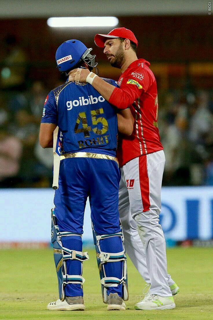 Rohit and Yuvraj #MI #KXIP. India cricket team, Yuvraj singh, Ipl