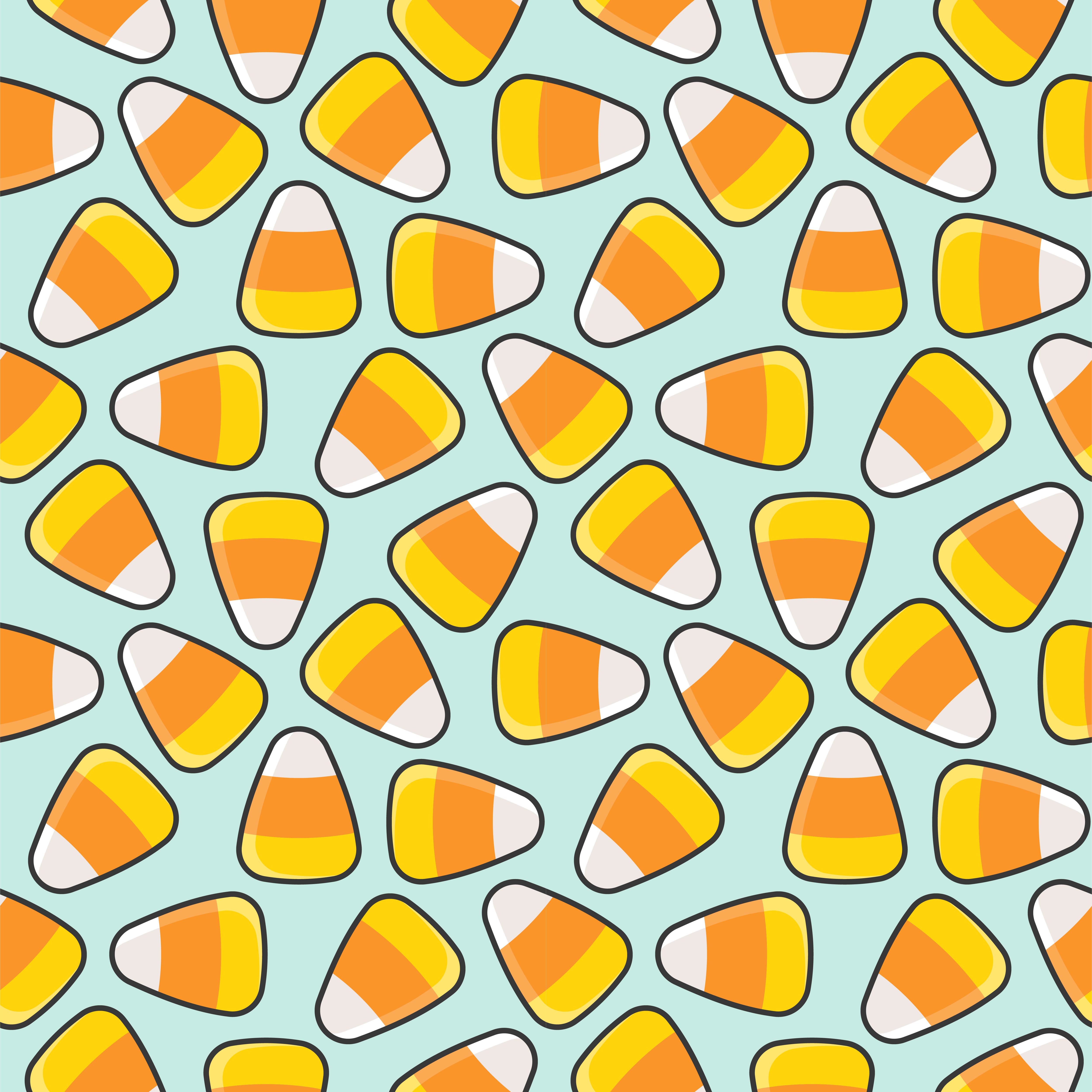Candy corn seamless pattern for halloween background or wallpaper Free Vectors, Clipart Graphics & Vector Art
