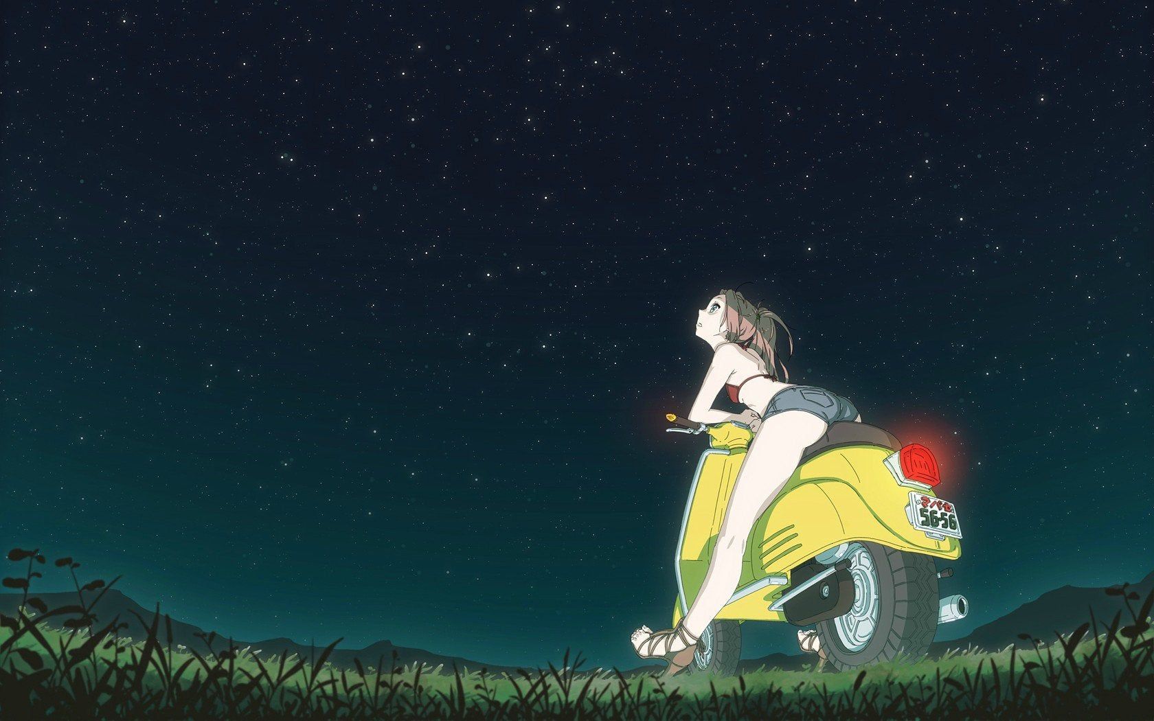 Anime girl looking at stars [Could I get the name of the author?]