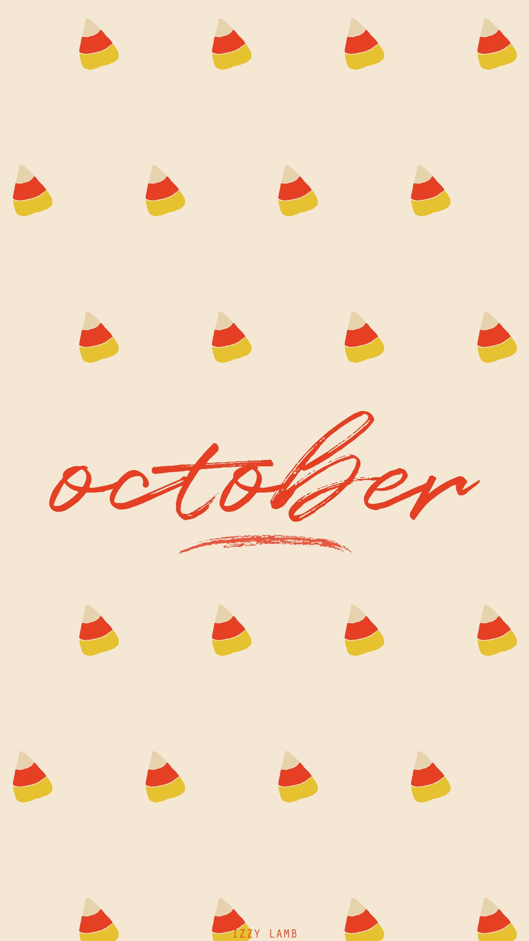 October Candy Corn. October wallpaper, iPhone wallpaper fall, iPhone wallpaper october