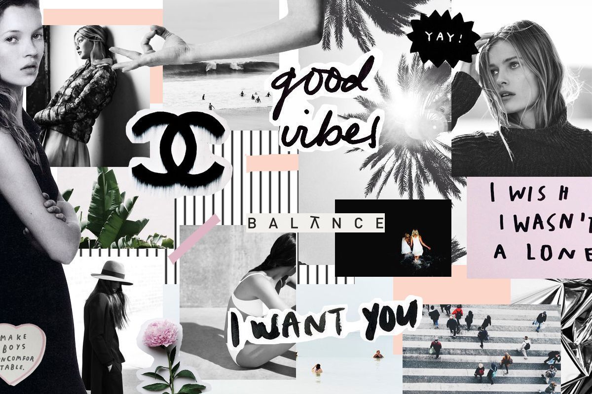 B L A C K & W H I T E Background. Macbook wallpaper, Aesthetic desktop wallpaper, Collage design