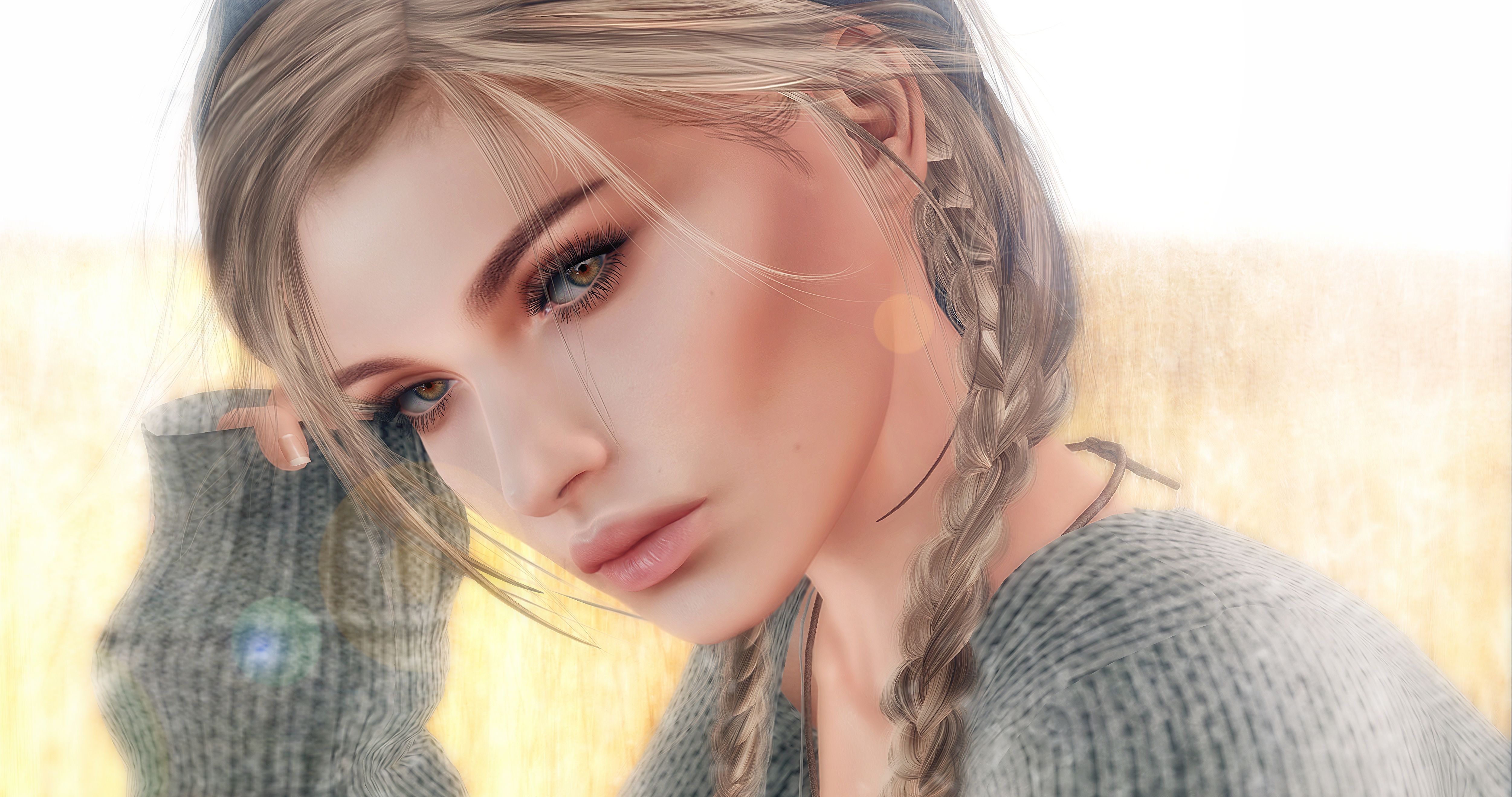 Dark Hair Blonde Girl Art, HD Artist, 4k Wallpaper, Image, Background, Photo and Picture