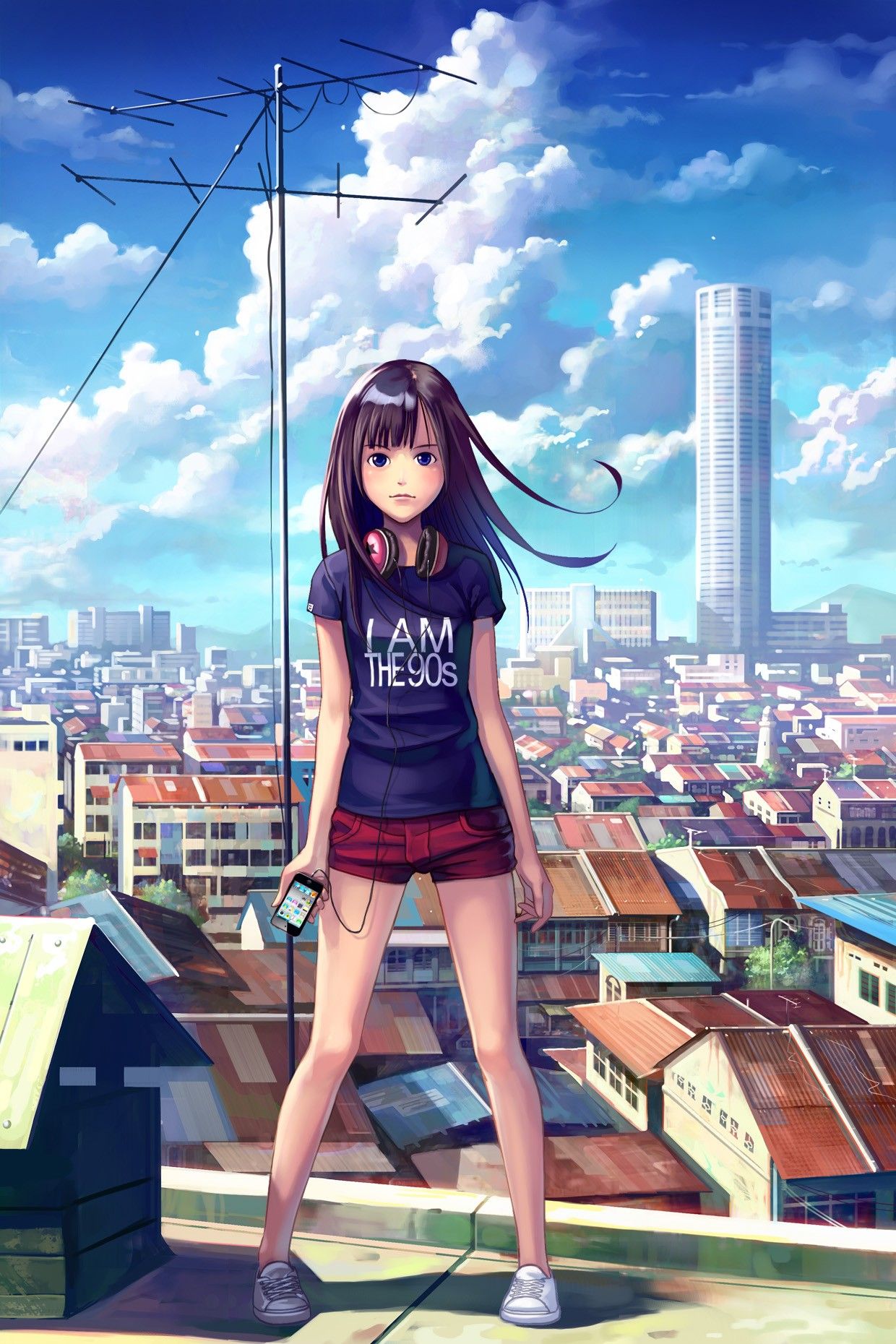 Anime Girl Digital Art Stock Illustration | Adobe Stock