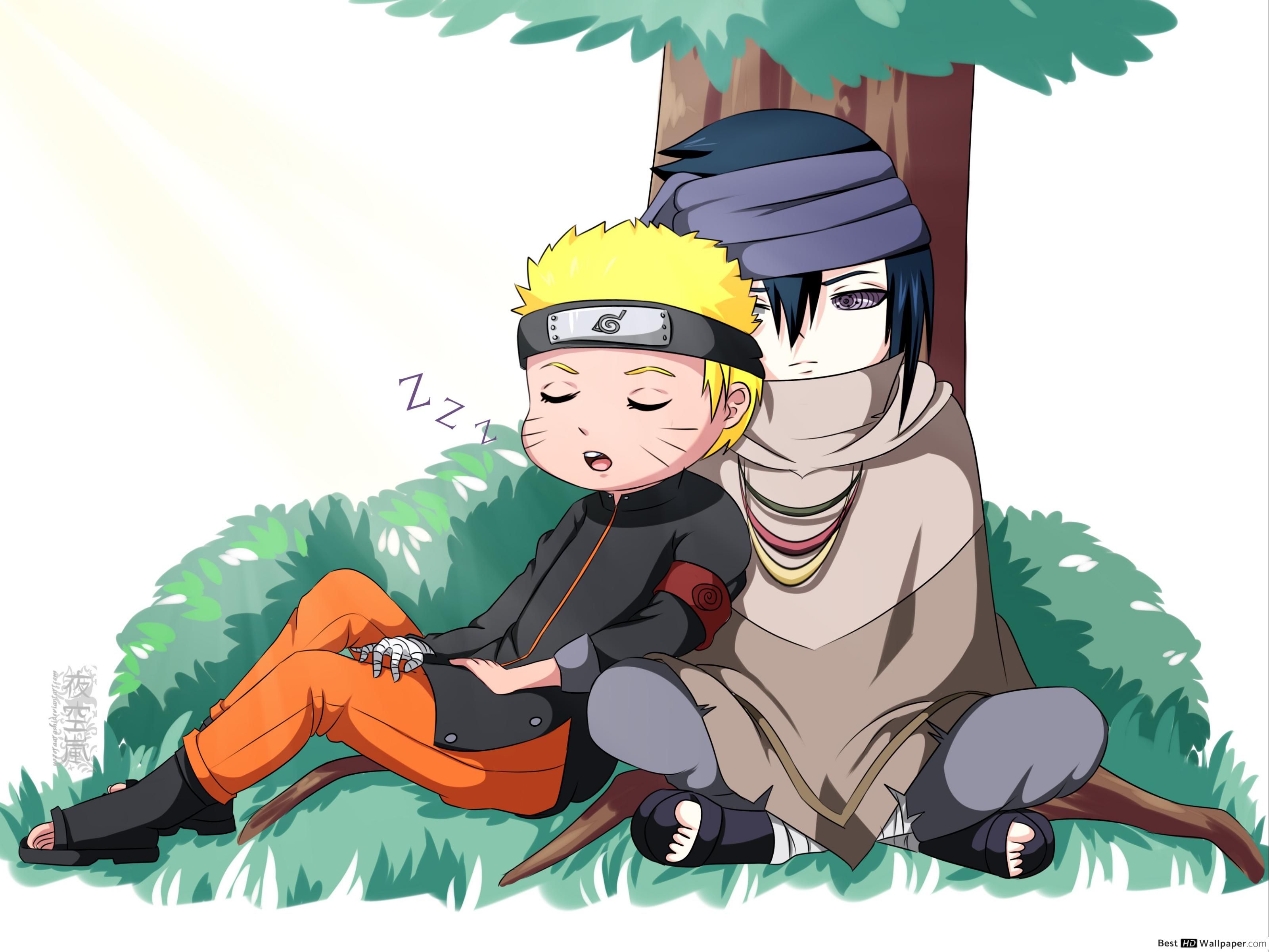 Naruto & Sasuke Chibi HD wallpaper download