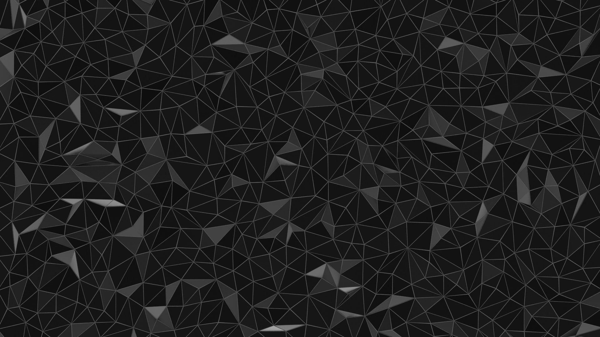 black and gray abstract digital wallpaper digital art low poly #geometry #minimalism #triangle #lines black. Grey abstract, Digital wallpaper, 1920x1080 wallpaper