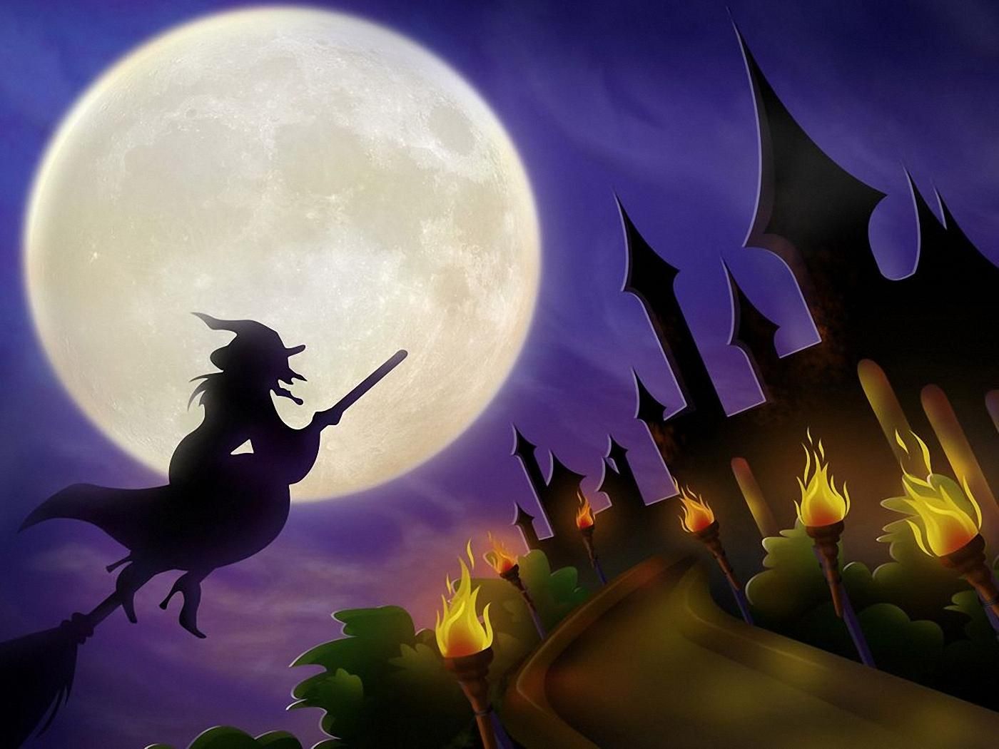 Halloween witch wallpaper Vector Image  1486816  StockUnlimited