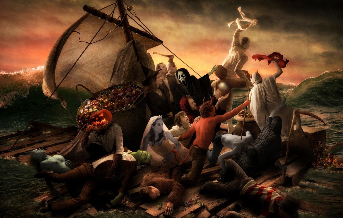 Wallpaper fantasy, art, Halloween, horror stories, heroes of horror image for desktop, section праздники
