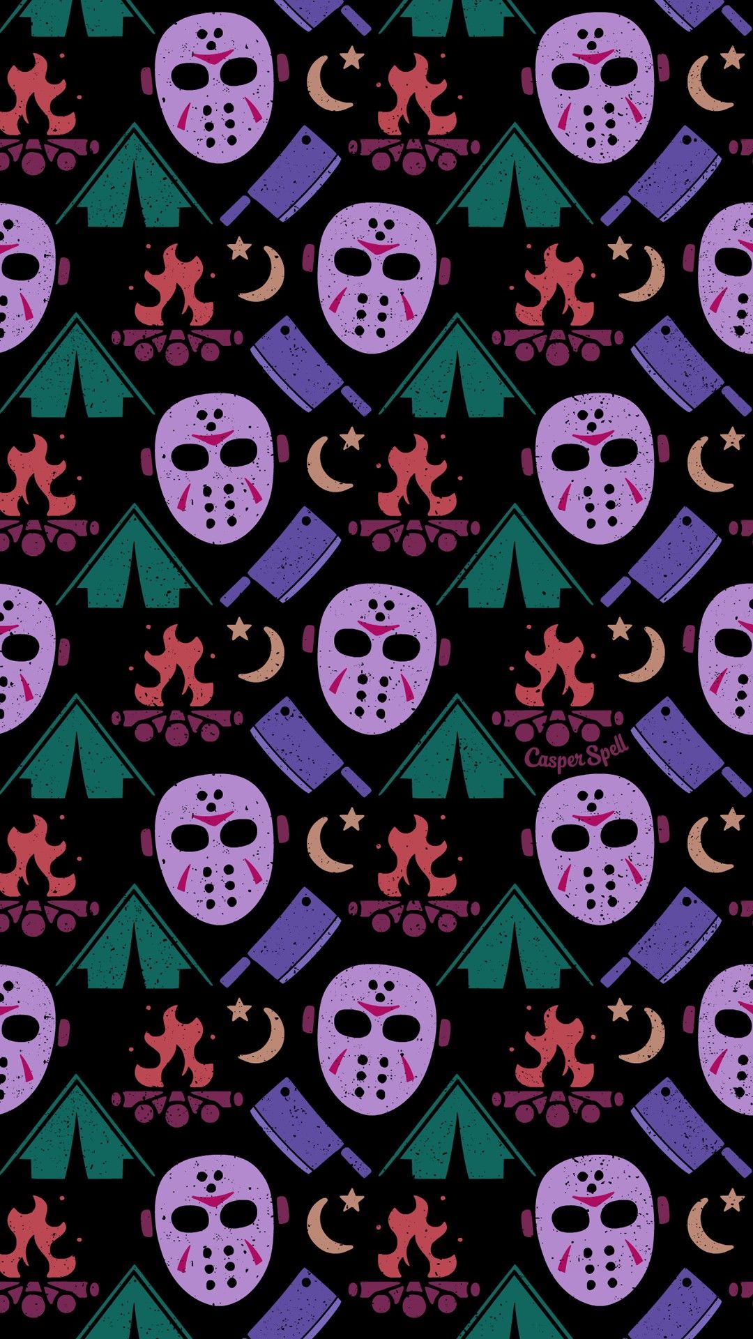 Camping with Jason Voorhees. Halloween wallpaper, Halloween wallpaper iphone, Art wallpaper
