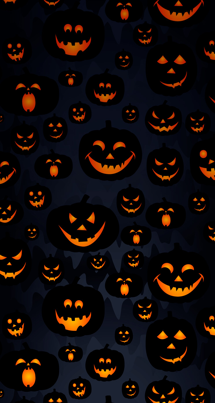 Wallpaper IPhone Happy Halloween Pattern ⚪️. Halloween Wallpaper Iphone, Halloween Wallpaper, Pumpkin Wallpaper