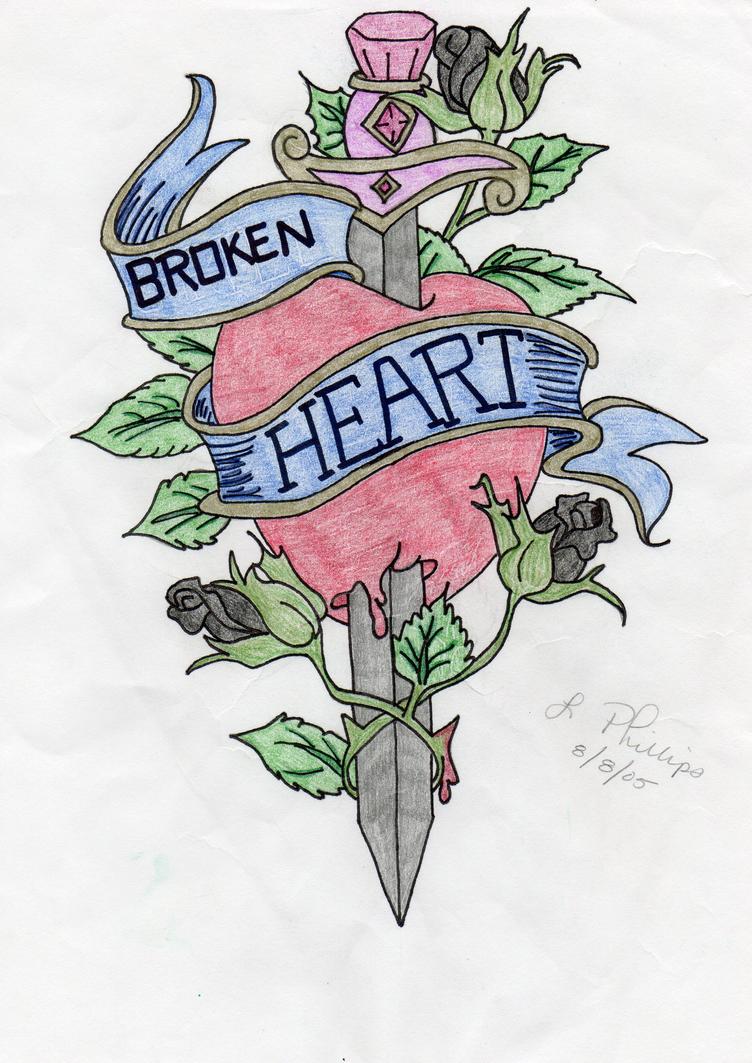 dongetrabi: Black Rose And Broken Heart Image