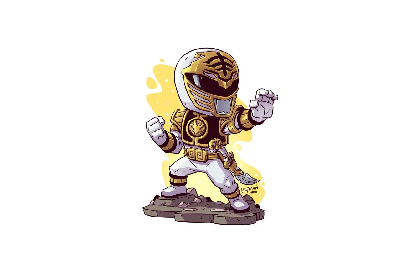 Wallpaper white ranger, Derek Laufman, Power rangers image for desktop, section минимализм