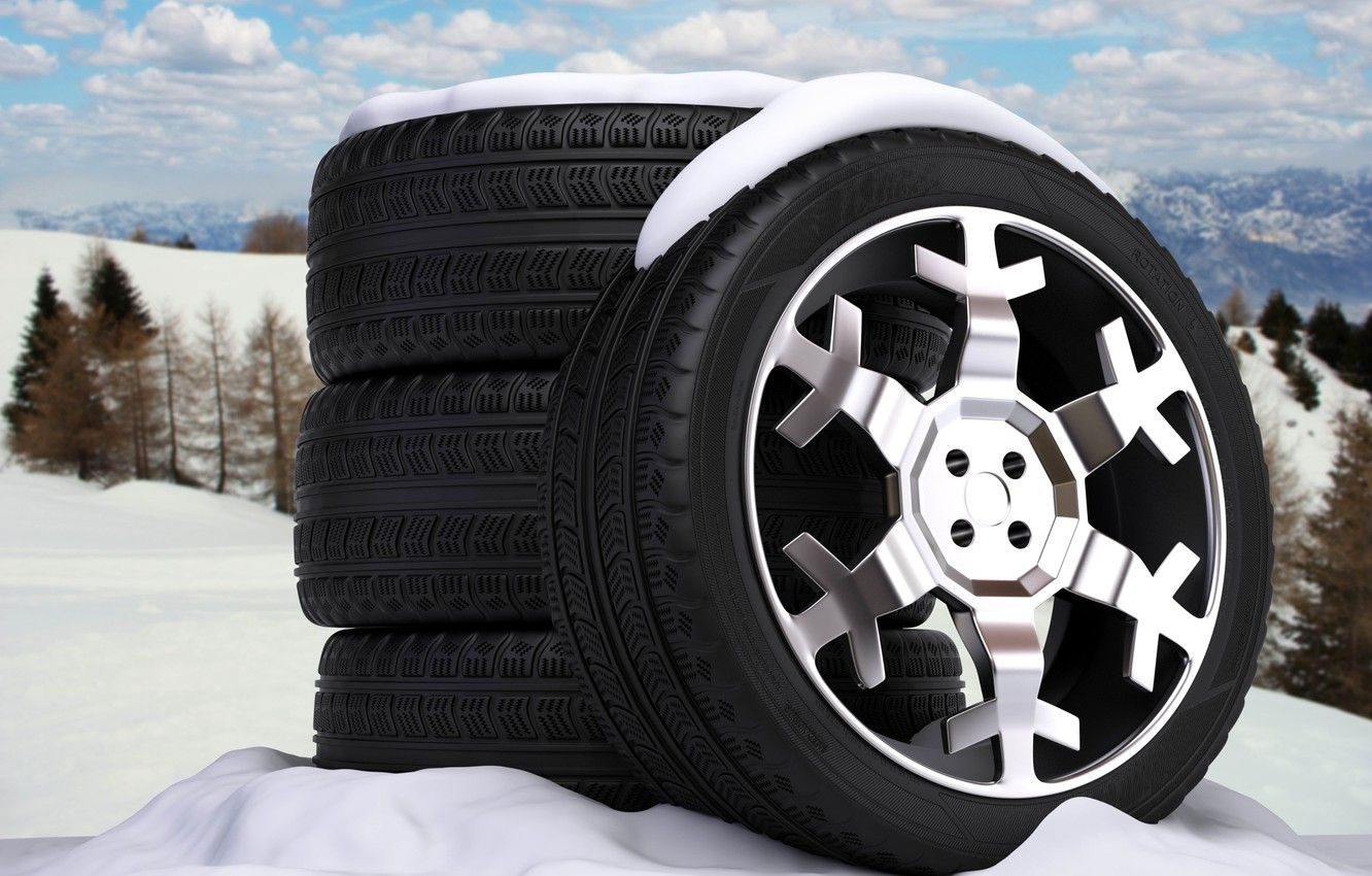 Wallpaper nature, abstraction, background, winter, art, wheel, tires, wheels, disk, snowflake, tyres, wallpaper., car, cast image for desktop, section рендеринг
