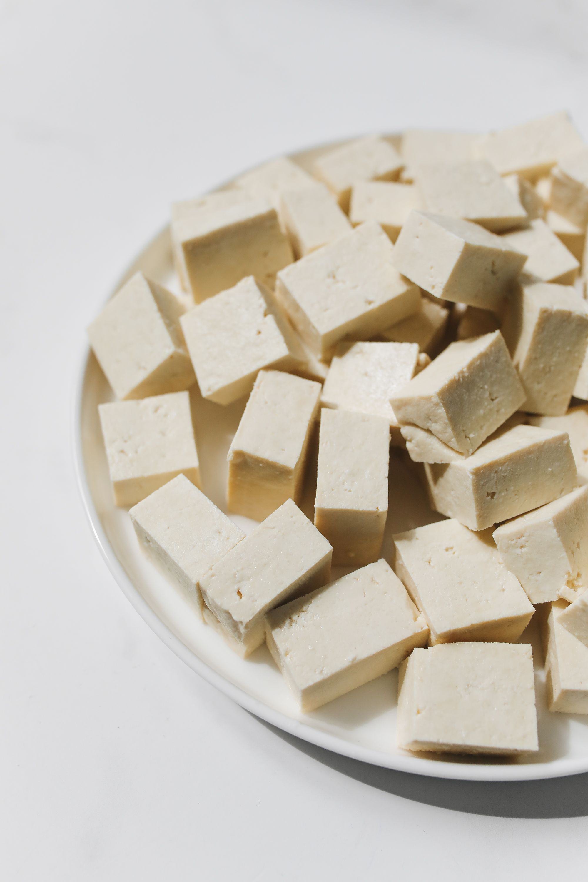 Photo of Tofu on White Ceramic Plate · Free