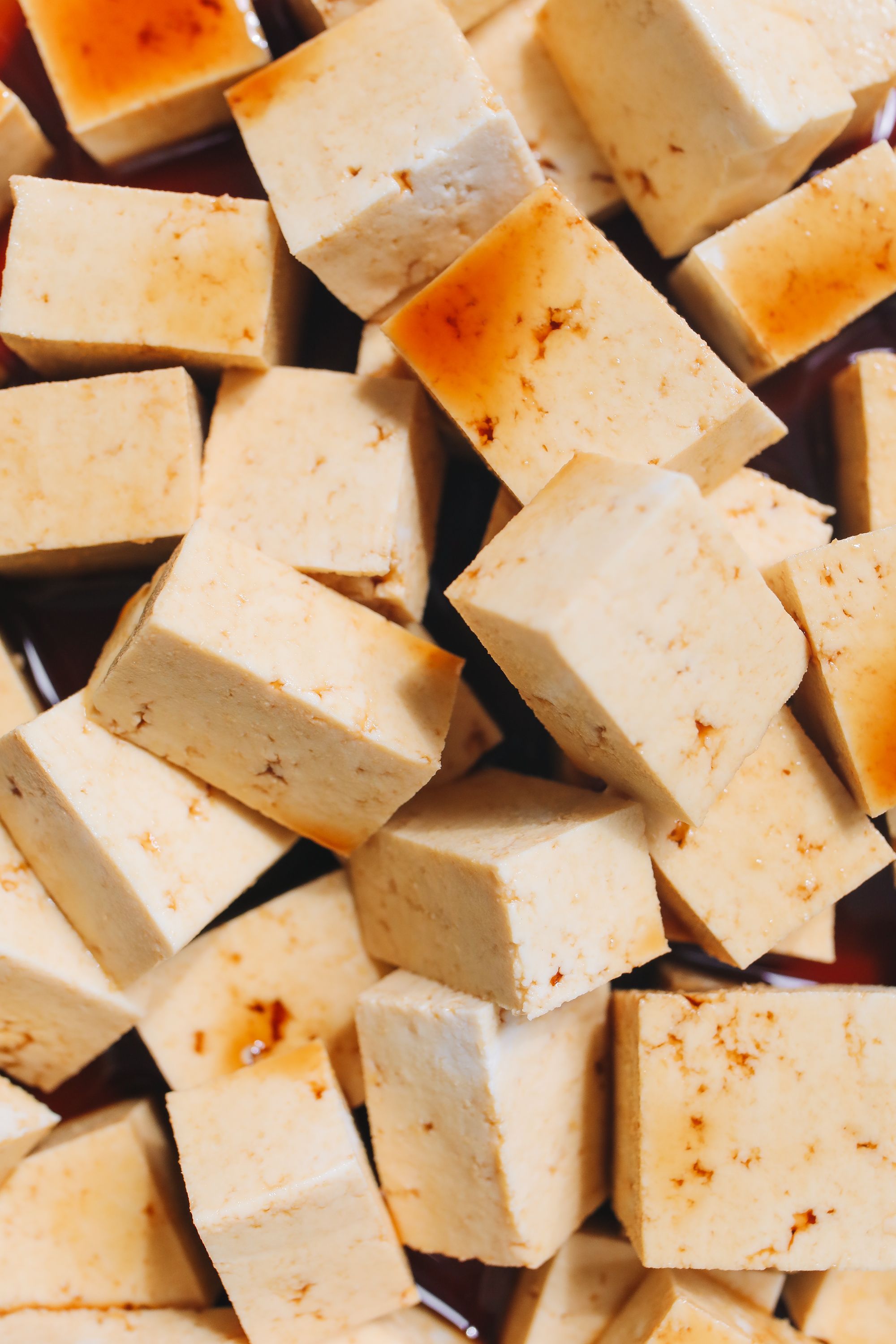 Close Up Photo Of Tofu With Soy Sauce · Free