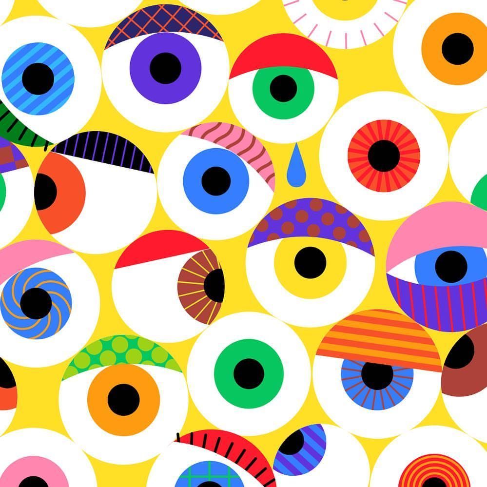 Плакат с глазами. Eyes pattern. Graphic Design Art Eye.