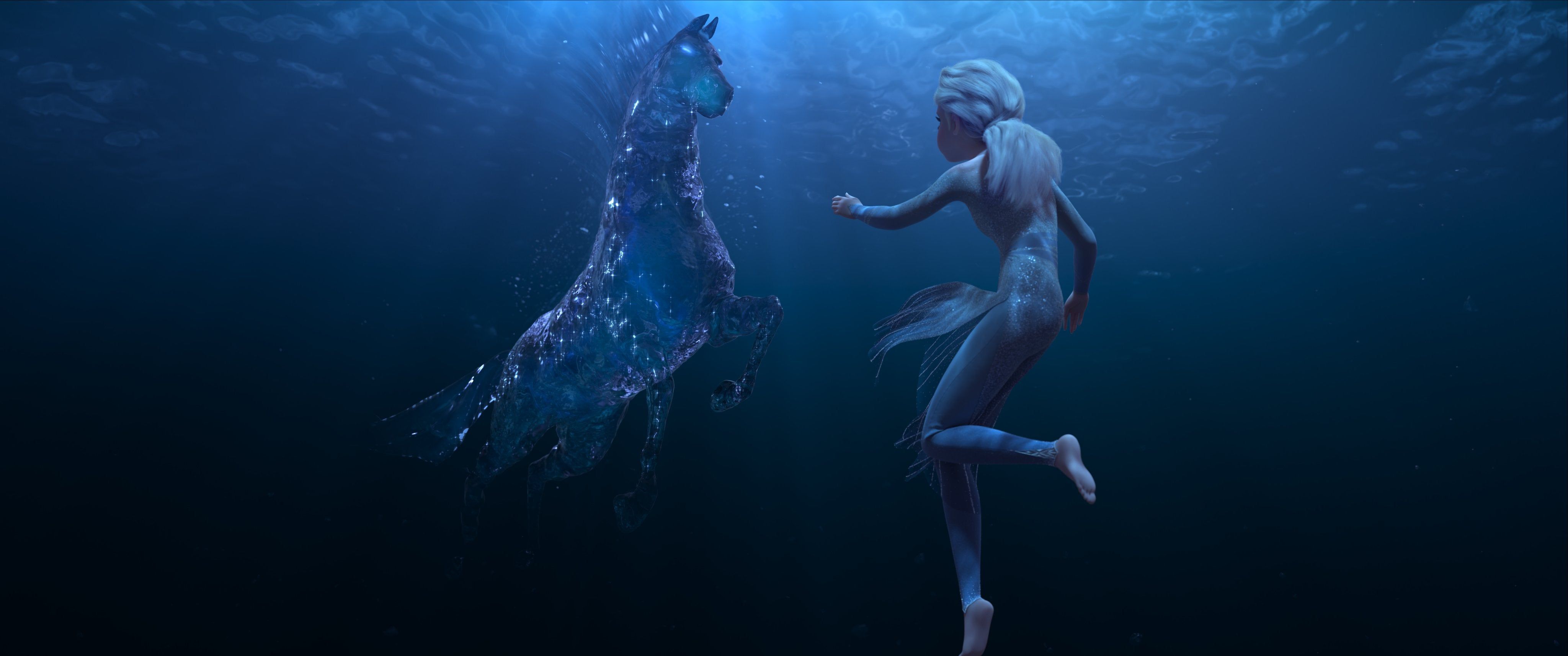 Elsa faces the water Nokk (4k wallpaper!)
